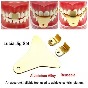 1 комплект зубных лотков, набор зубных передних зажимов, набор зажимов Lucia, набор слепочных лотков для стоматологической лаборатории для достижения центрального соотношения, алюминиевый сплав 1 set A