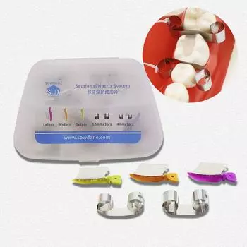 1 комплект зубных матриц клиновые защитные секционные матрица перегородка тип матрица стоматология зубы межзубные клиновые ножи с защитой стальная матрица 1 set