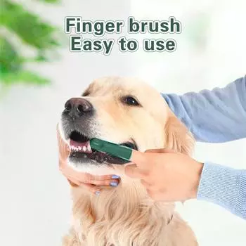 1 комплект зубных щеток для домашних животных с двойной головкой, зубная щетка для домашних животных, собак и кошек, принадлежности для чистки полости рта, товары для домашних животных