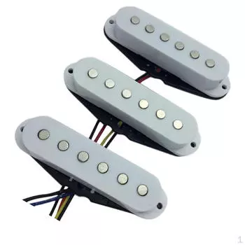 1 комплект звукоснимателей для грифа/среднего/бриджа белого цвета для деталей электрогитары