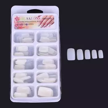 1 коробка/100 шт. DIY дизайн ногтей накладные ногти естественный цвет прочный простой в использовании дизайн ногтей