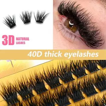 1 коробка/36 пучков накладных ресниц 40D, норковые отдельные ресницы, натуральные густые ресницы, наращивание ресниц для макияжа C&0.07mm&10mm
