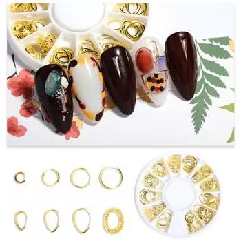 1 коробка аксессуары для дизайна ногтей 3D металлические заклепки в форме луны и звезды DIY маникюр многоразовые украшения для ногтей аксессуары для маникюра A