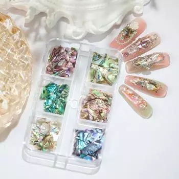 1 коробка для украшения ногтей неправильной формы, ультратонкие, яркие, блестящие, экологически чистые, меняющие цвет украшения для ногтей, маникюрный дизайн, принадлежности для ногтей разноцветный