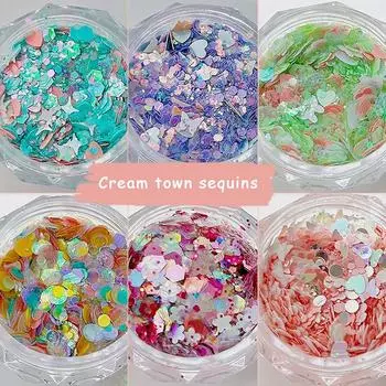 1 коробка дофамин, конфеты, звезды, блестки для ногтей, фантазийные макароны, цветные украшения для дизайна ногтей, аксессуары для маникюра «сделай сам», подарок для домашнего салона красный