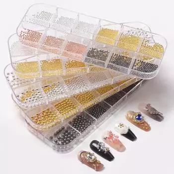 1 коробка гвоздь стальной шарик украшения не падающие декоративные многоцветные модные круглые подвески для салона B