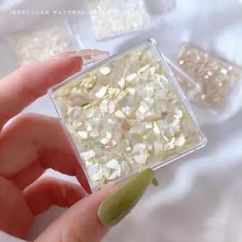 1 коробка хорошего микса размера без запаха для ногтей шарм ракушки фрагменты декора художественные ювелирные изделия принадлежности E