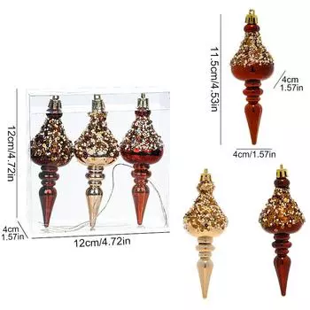 1 Коробка Ёлочные Украшения Подарки Шампань Кофе Рождественские Шары Подвески Веселого Рождества Декор Рождественский Домашний Декор Пластик Новый Год