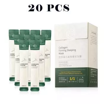 1 коробка Коллагеновая ночная желейная маска Укрепляющая кожа Увлажняющая жирная маска Сужающая поры 20pcs