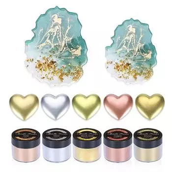 1 коробка, металлический порошок, украшение для дизайна ногтей ручной работы, форма для эпоксидной смолы «сделай сам», краска для ногтей, твердый пигмент, художественные ремесла, инструменты для изготовления ювелирных изделий бронзовый