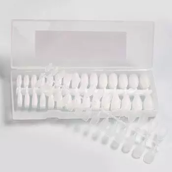 1 коробка накладных ногтей, легко наносить, декоративные, надежные, отличные, очень длинные, прозрачные, искусственные украшения для ногтей 3 чистый