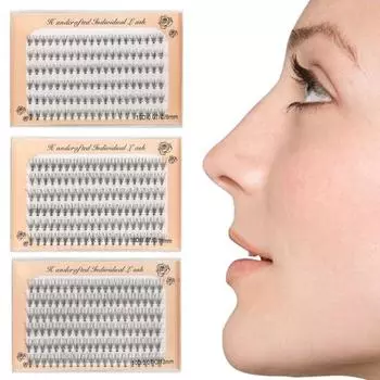 1 коробка накладных ресниц эргономичный контур удобно носить удлиненные модные простые в использовании черные накладные ресницы только для женщин