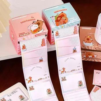 1 коробка наклеек милый капибала липкие заметки блокноты офис школьные принадлежности канцелярские закладки