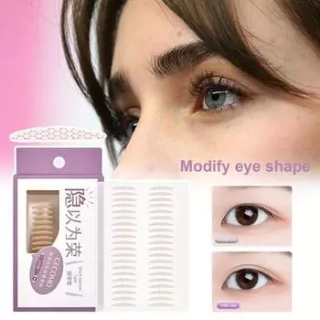 1 коробка, натуральная лента для двойного века, супер липкие, долговечные невидимые наклейки для реалистичной подтяжки век, без клея, косметическая наклейка для подтяжки век D