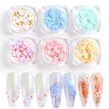 1 коробка, отличное реалистичное красивое украшение для ногтей, яркий 3D цветок, лепесток, украшение своими руками, подарок на день рождения синий