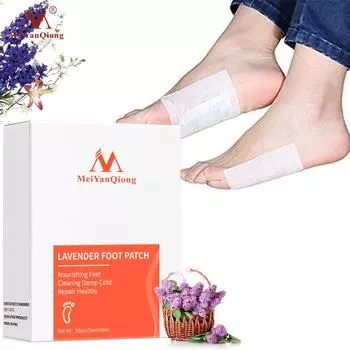 1 коробка, патчи для ног с лавандой и полынью, для здоровья тела, подушечки для ног, питательные ремонтные пластыри для ног, улучшающие качество сна 1box