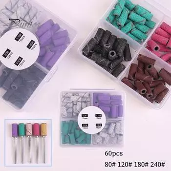 1 коробка, профессиональный набор сверл для ногтей, точная форма ногтей, полировальные головки для гелевого маникюра, педикюра I