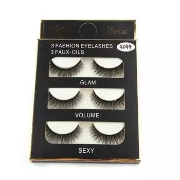 1 коробка роскошных 3D накладных ресниц полоски ресниц длинные натуральные вечерние чёрный