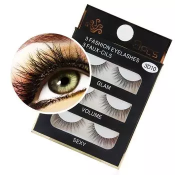 1 коробка роскошных 3D накладных ресниц полоски ресниц длинные натуральные вечерние чёрный