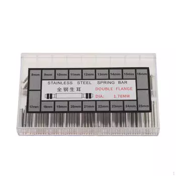 1 коробка с пружинными стержнями для часового ремешка, соединительными стержнями, штифтами из нержавеющей стали с 1.78mm