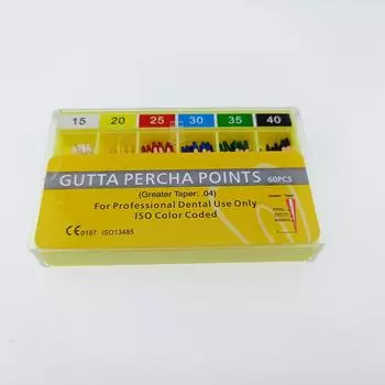 1 Коробка Стоматологические Гуттаперчевые Штифты Корневой Канал Эндодонтия Хлопковое Волокно 02 04 06 Кончики Конусность #04-15/40