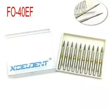 1 коробка стоматологических боров Diamond FG 1,6 мм, высокоскоростные сверла для полировки, сглаживания зубов, полировщики FO-40EF