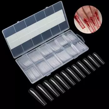 1 коробка удлиненные ногти без запаха хорошие съемные накладные прозрачные искусственные ногти типсы