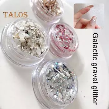 1 коробка, украшение для ногтей, блестящая декоративная смола, стильный кончик ногтя, красивое украшение для ногтей, кусок ракушки с блестками, принадлежности для ногтей