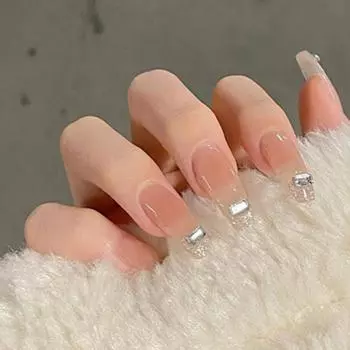 1 коробка украшений для ногтей, глянцевые наконечники, аксессуары, красочные нежные 3D квадратные подвески, украшение своими руками для салона E