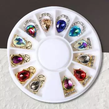 1 коробка украшения для ногтей сверкающая поверхность креативная форма сплав 3D стразы декор роскошь DIY нейл-арт украшения принадлежности для ногтей 1