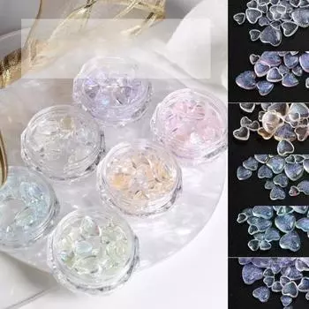 1 коробка украшения ногтей изысканная форма водостойкая смола 3D моделирование сердца любви декор ногтей маникюрный инструмент косметические принадлежности I