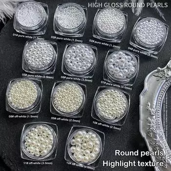1 коробка жемчужин стереоскопические мини круглые жемчужины для ногтей украшения аксессуары для ногтей алмазные нашивки 7