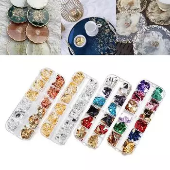 1 коробка, Золотая фольга для выпечки, декоративные хлопья сусального золота, золото, серебро, конфетти, сделай сам, дизайн ногтей, украшение, фольга, бумага, принадлежности для вечеринок