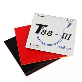 (1 красный + 1 черный) SANWEI T88-3 Накладка для настольного тенниса (Полулипкий) Оригинальная губка для пинг-понга SANWEI T88