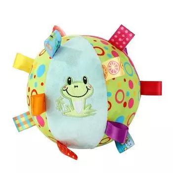 1 красочная плюшевая игрушка-мяч с мультяшной тематикой для больших собак - прочная интерактивная игрушка для жевания и чистки зубов с ленточным хвостом Pubby