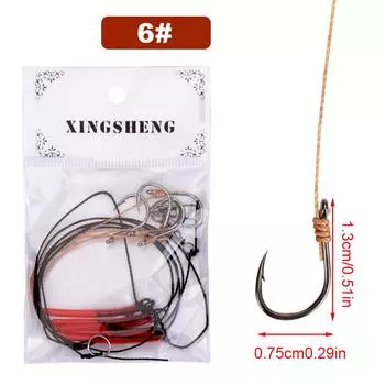 1 крючок из высокоуглеродистой стали с 5 маленькими крючками Снасти, спиннинговые снасти, наживка, приманки 6#