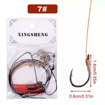 1 крючок из высокоуглеродистой стали с 5 маленькими крючками Снасти, спиннинговые снасти, наживка, приманки 7#