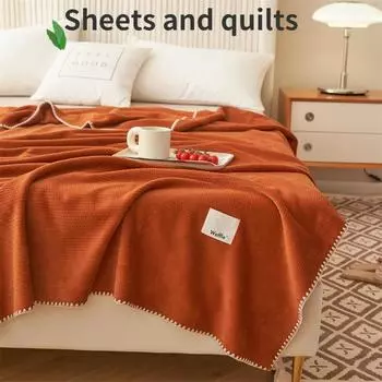 1 кусок одеяла, утолщенное шерстяное одеяло, четыре сезона, одеяло для отдыха, дивана, одеяло для сна, мебель для спальни, принадлежности 100*150cm белый