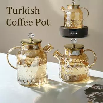 1 л/1,8 л кофейник из боросиликатного стекла с крышкой, турецкая кофеварка, бутылка для холодной воды, для индукционных плит, для молока и чая