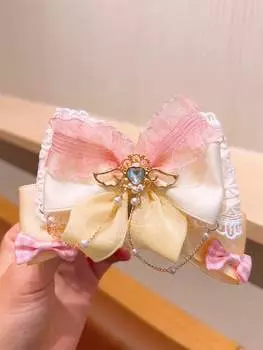 1 Ladies Spring Fresh bow Love hairpin Hair dopamine hairpin hair accessories Size fits all