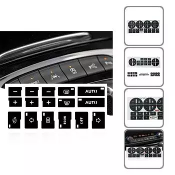 1 лист, износостойкая наклейка для ремонта кнопок, практичная новая наклейка с прозрачным узором, наклейка на кнопку автомобиля 31