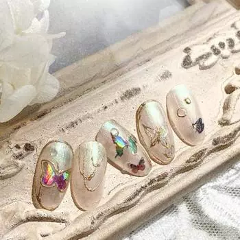1 лист наклейки для ногтей, съемный самоклеящийся узор в виде бабочки, неувядаемый декор для ногтей 10
