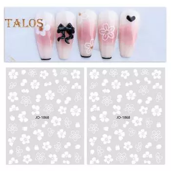 1 лист наклейки для ногтей с вишневым рисунком DIY самоклеящиеся нежные весенние цветы наклейки для ногтей украшения для ногтей