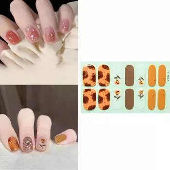 1 лист полных оберток для ногтей наклейки для ногтей полоски лака для ногтей наклейки самоклеящиеся наклейки для ногтей обертка для ногтей для женщин B