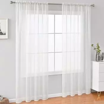 1 лист практичная прозрачная износостойкая съемная полиэстеровая декоративная занавеска для гостиной для балкона L
