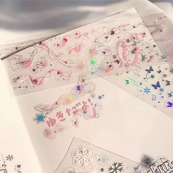 1 лист шикарный кружевной бант лента скрапбукинг журнал наклейка корейский Chi сладкий Kpop фотокарточка наклейка DIY декор канцелярские принадлежности наклейка чёрный