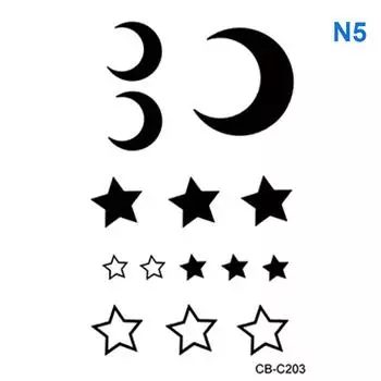 1 лист травяной сок полуперманентные наклейки лунные татуировки украшения тела макияж временные наклейки татуировки предплечья