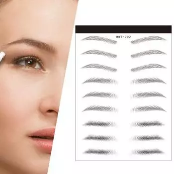 1 лист универсальных наклеек для бровей, полуперманентная форма, долговременная татуировка, отклеивающаяся наклейка для бровей для женщин C