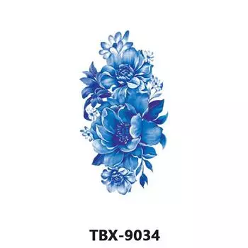 1 лист водонепроницаемый но съемный цветной временный цветок татуировки татуировки