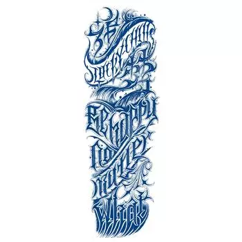 1 лист водонепроницаемый, но съемный полуперманентный травяной тату на всю руку тигр лев цветы татуировки для мужчин и женщин